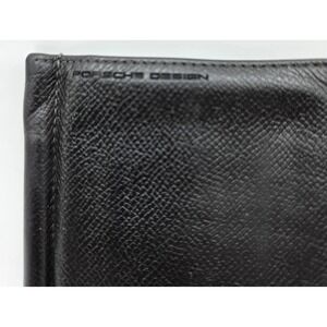 RARE Porsche Design Leather Bifold Money Clip Wallet Mens Luxury Accessory